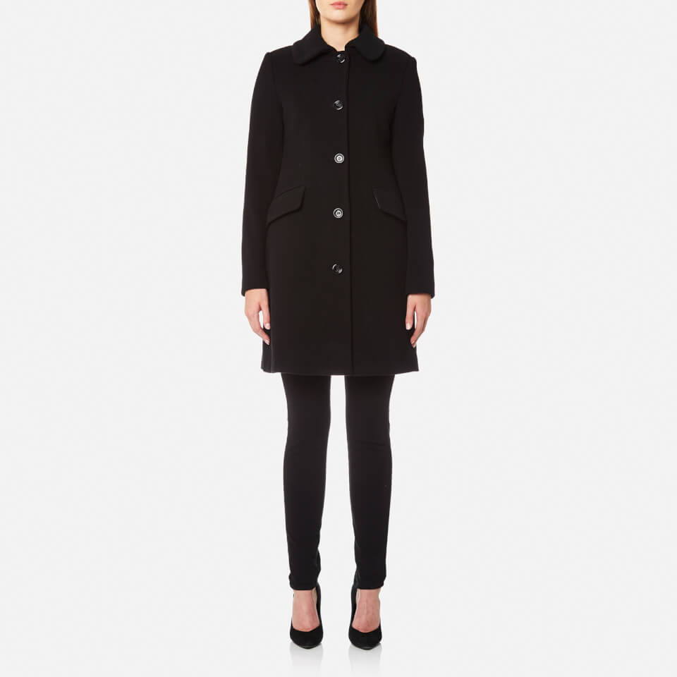 Love Moschino Women's Coat with Heart Ring Detail on Back - Black