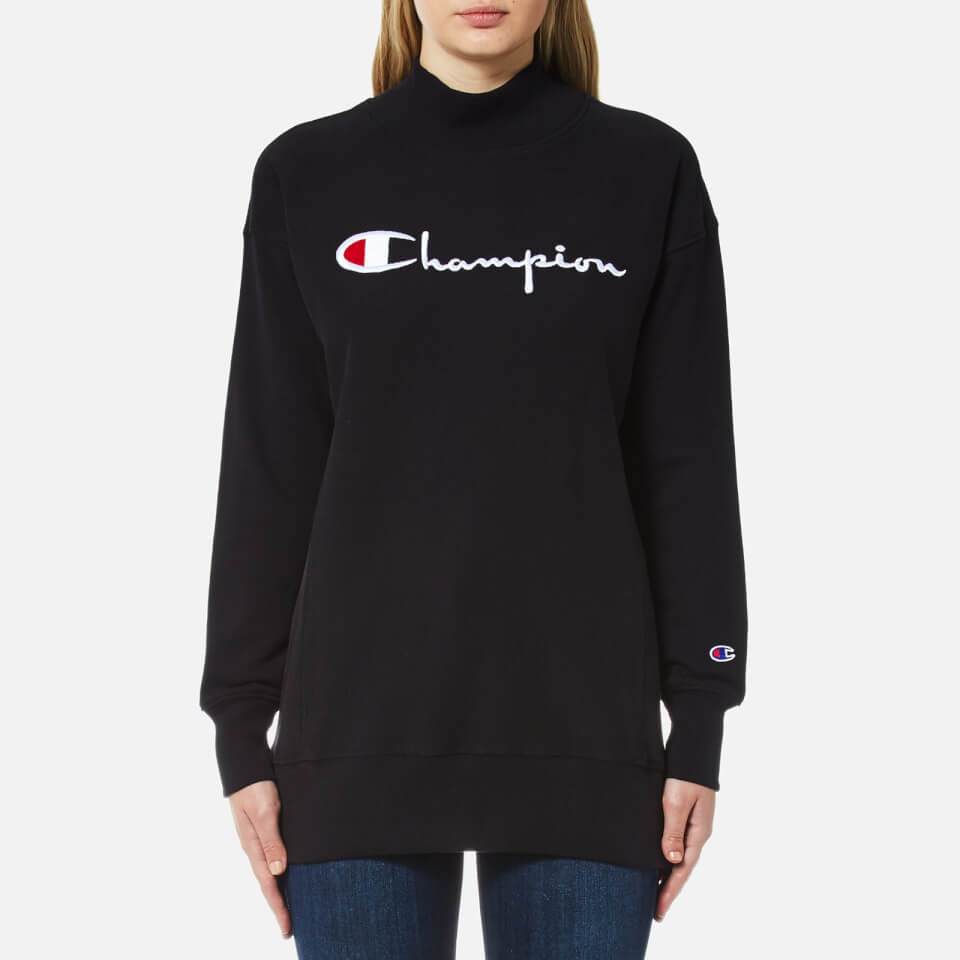 Champion Women's Polo Neck Sweatshirt - Black - Free UK Delivery over £50