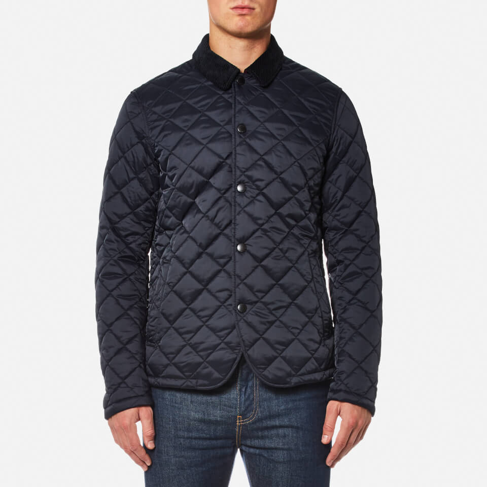 Barbour Men's Drill Quilted Jacket - Navy - Free UK Delivery over £50