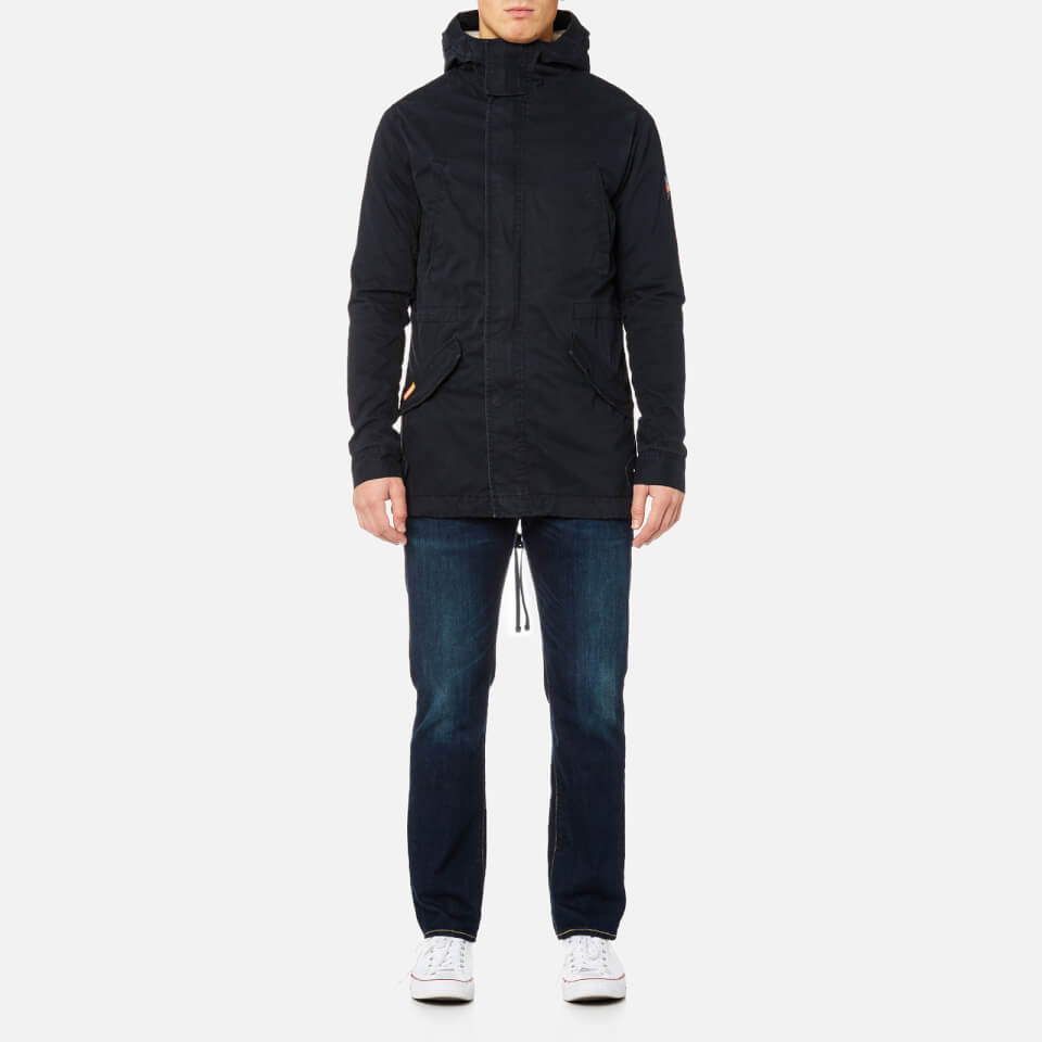 Superdry Men S Winter Rookie Military Parka Dark Navy Clothing