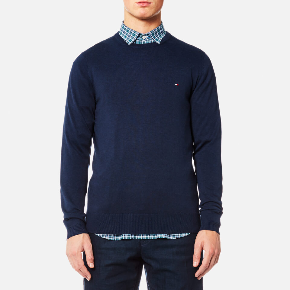tommy hilfiger cotton silk crew neck