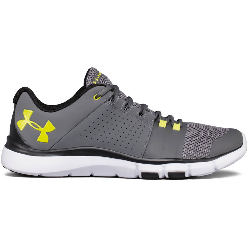 Under Armour Men's Strive 7 Training Shoes - Grey/Yellow Sports ...