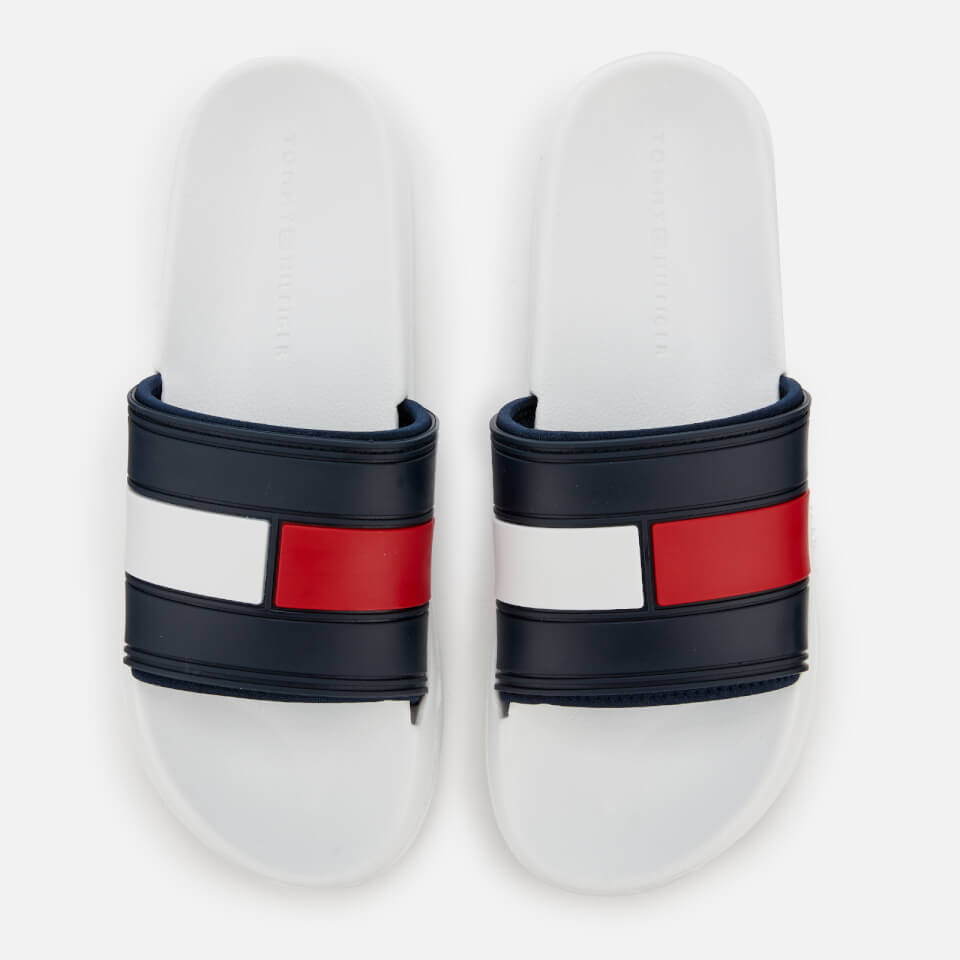 Tommy Hilfiger Men's Splash Slide Sandals - White Mens Footwear ...