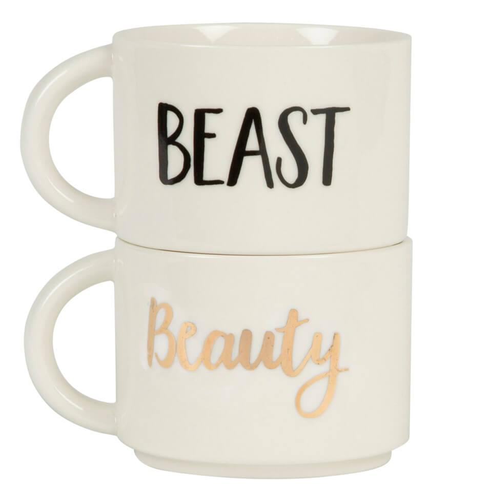 Sass Belle Set Of 2 Beauty And The Beast Stacking Mugs Iwoot
