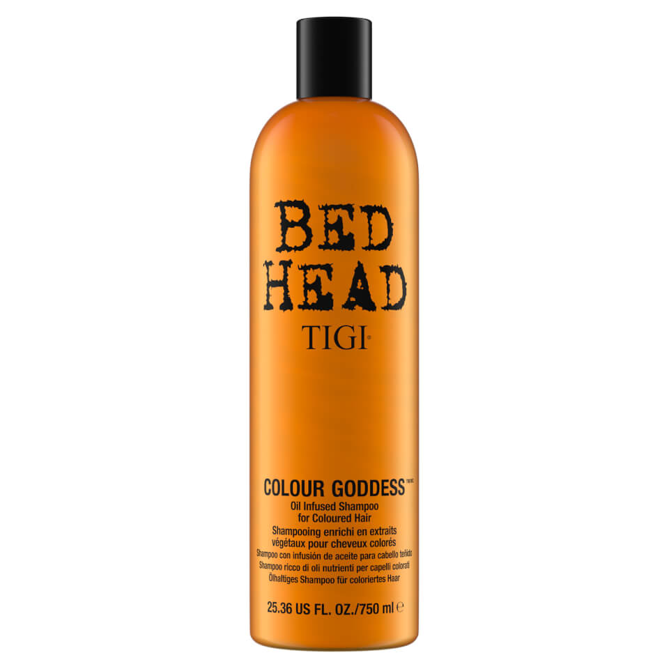 tigi bed head colour goddess oil infused shampoo for coloured hair 750ml