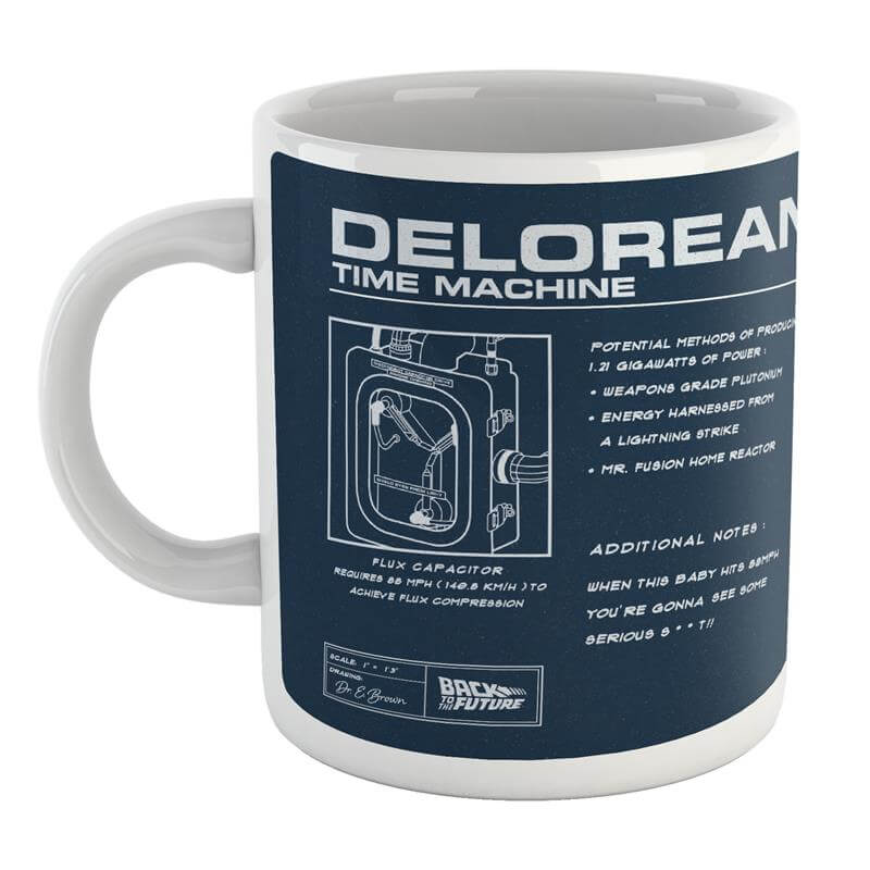 Back To The Future Delorean Schematic Mug Iwoot