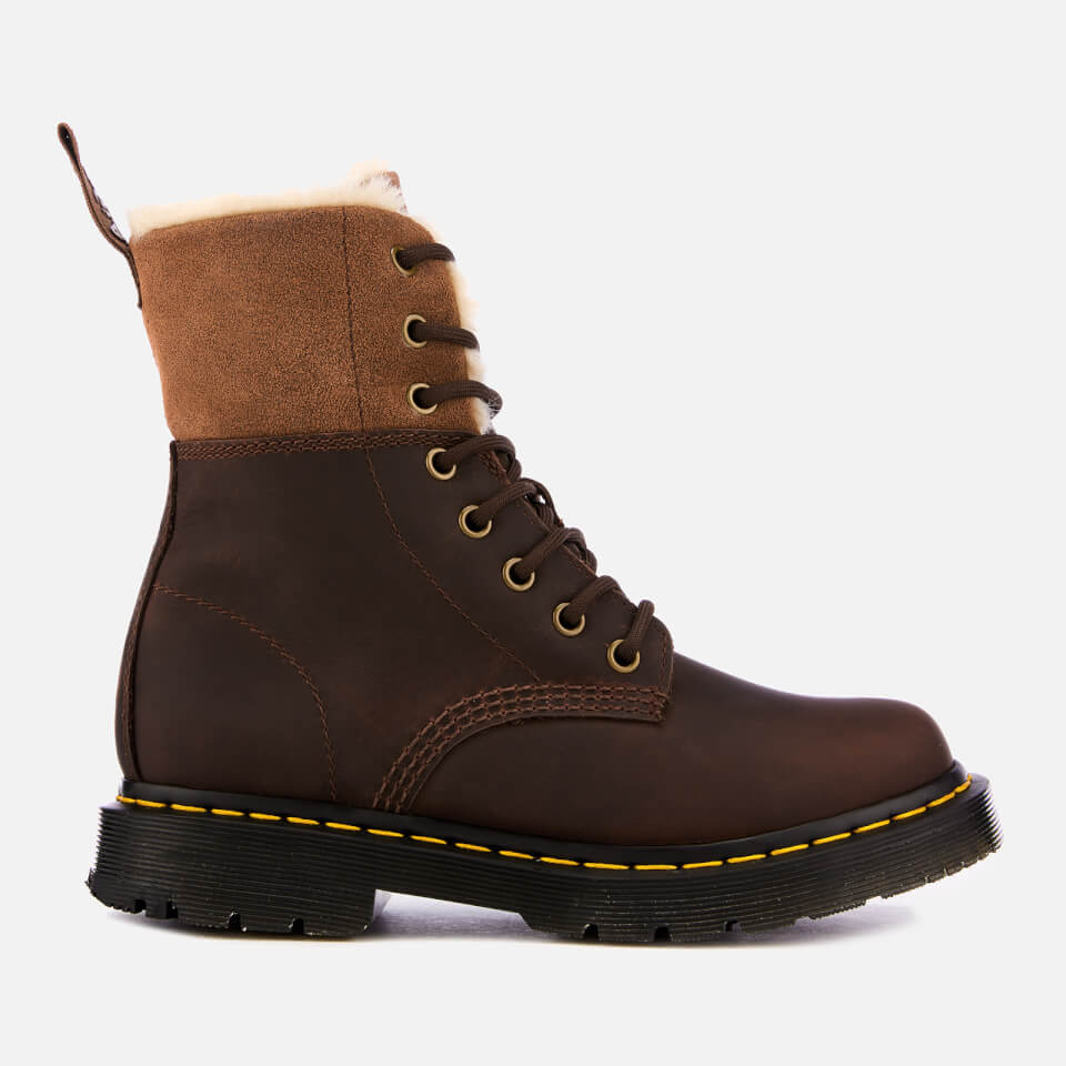 Dr. Martens Women's 1460 Kolbert Waterproof 8Eye Boots Dark Brown