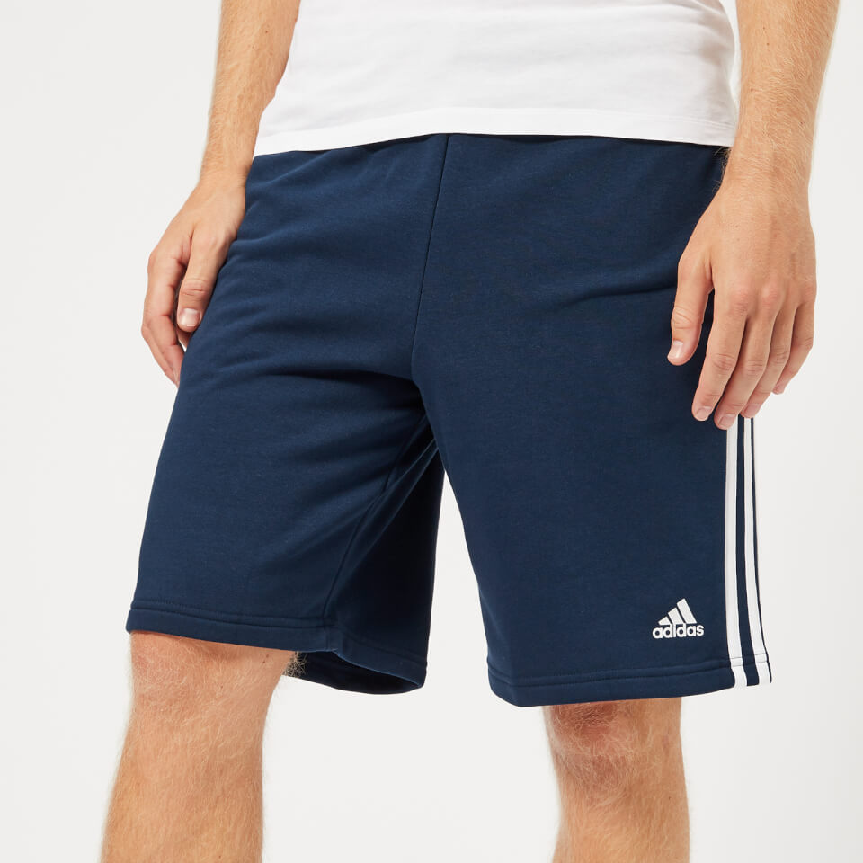 adidas navy fleece shorts