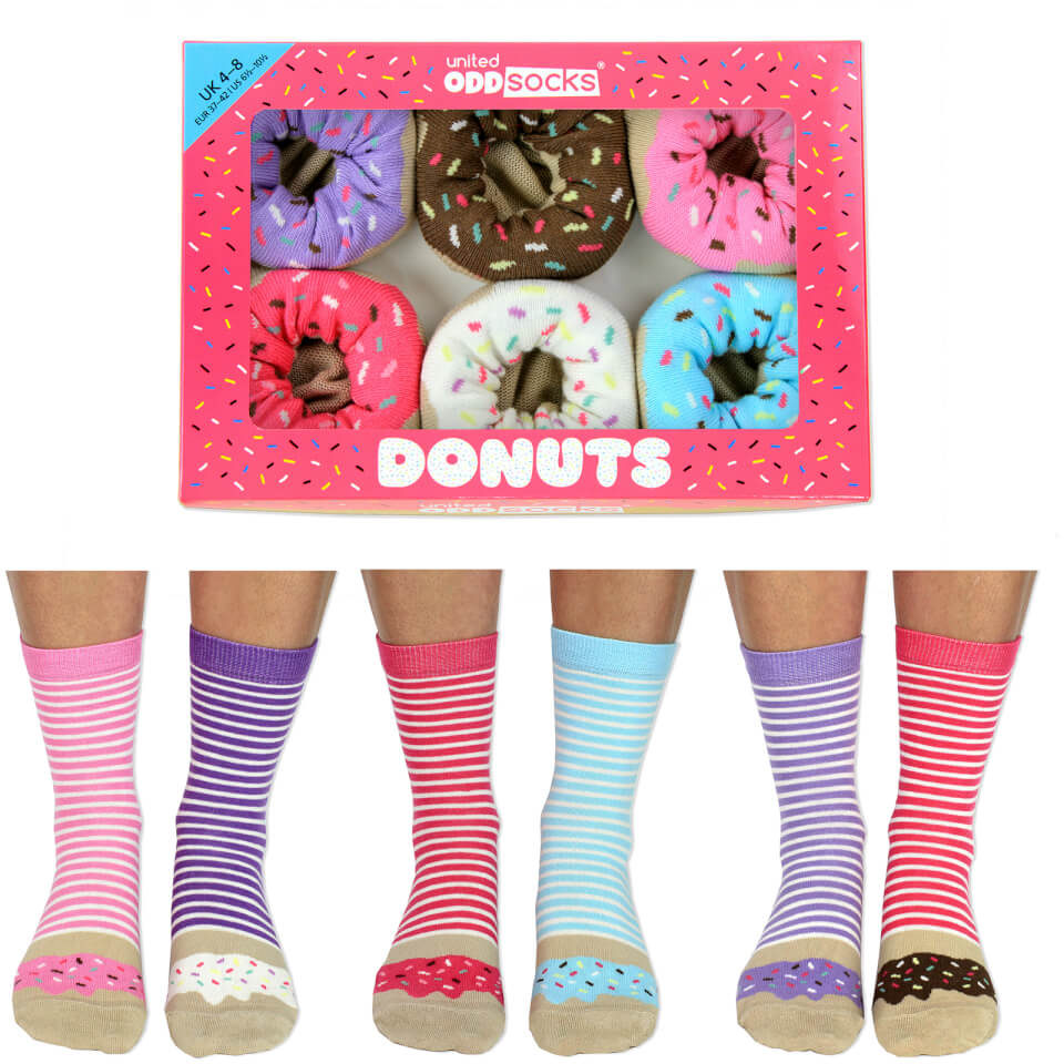 United Oddsocks Women's Donut Socks Gift Box IWOOT UK