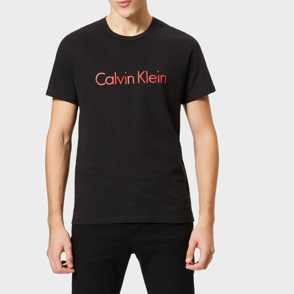 Calvin Klein Men's Logo T-Shirt - Black/Red Clothing | TheHut.com
