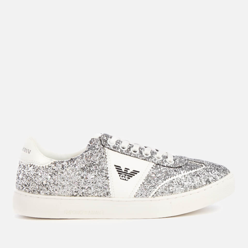 armani glitter trainers women's