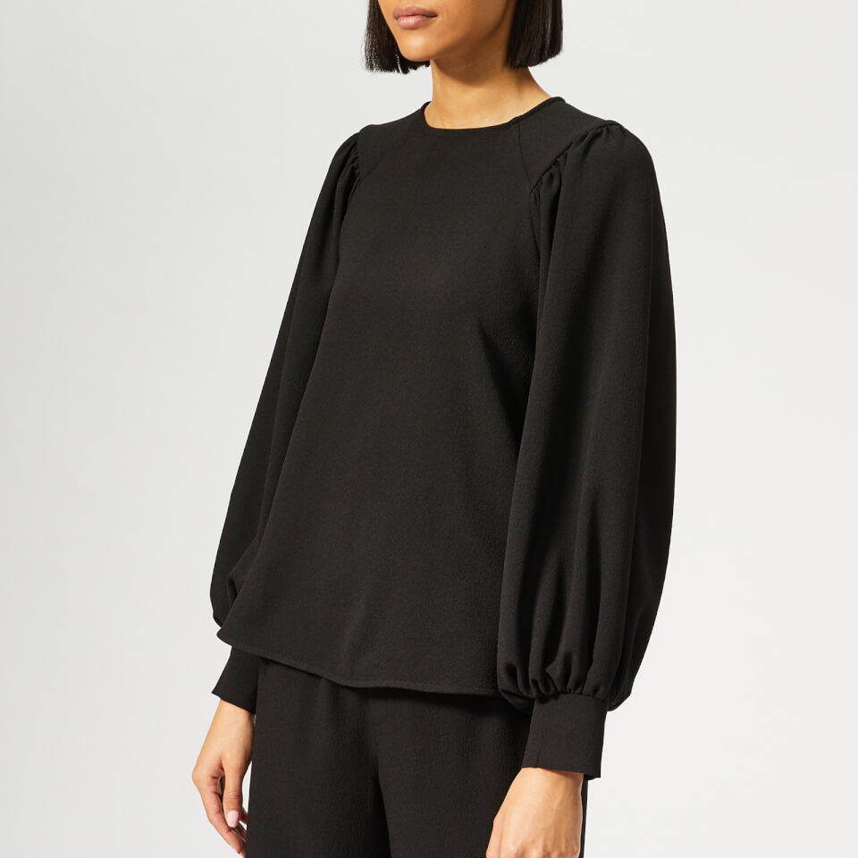 Ganni Women's Clark Top - Black - Free UK Delivery Available