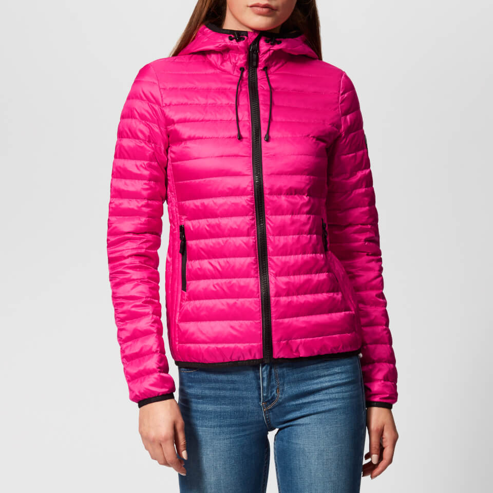 Superdry Women's Core Down Hooded Jacket Pacific Pink