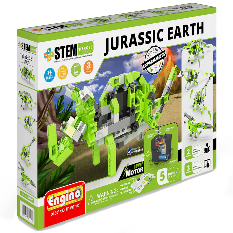 Engino Stem Heroes Jurassic Earth Motorized Vehicles Toys Zavvi Us
