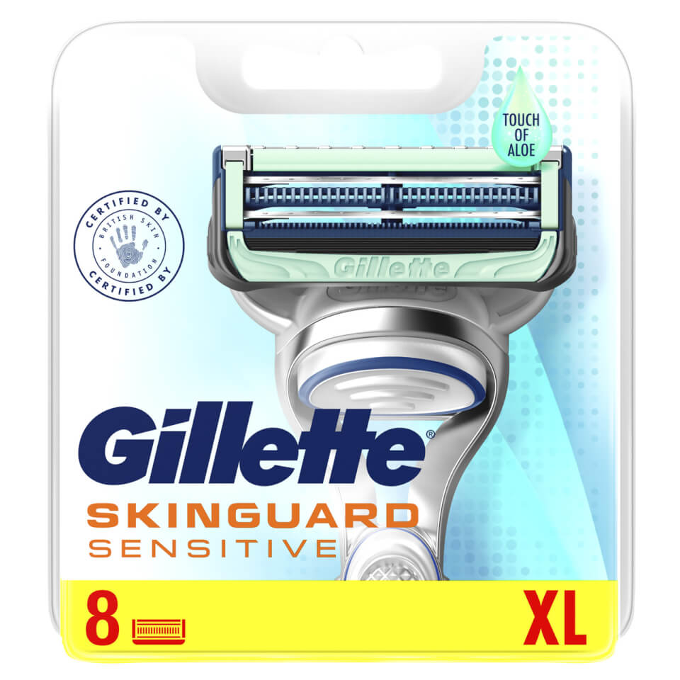Gillette SkinGuard Sensitive Razor Blades Refill, 8 Pack | Gillette UK