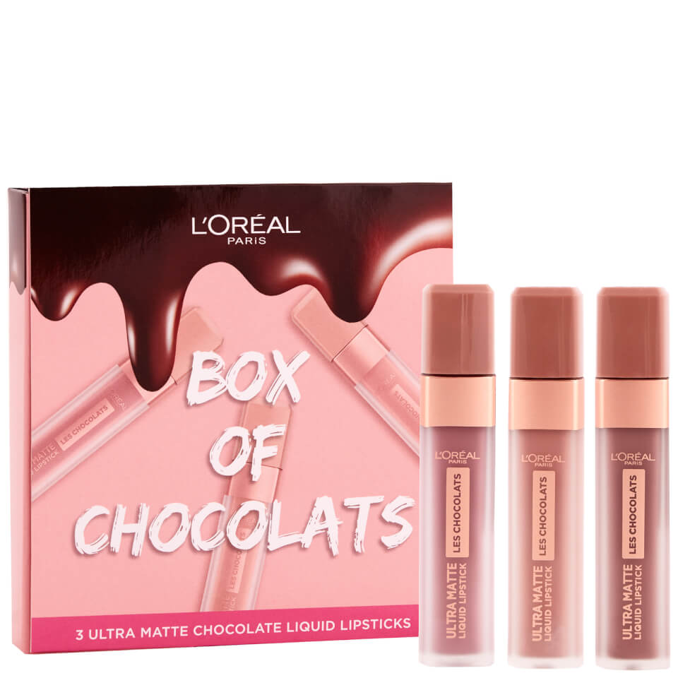 L Oreal Paris Box Of Chocolates Ultra Matte Liquid Lip Gift Set