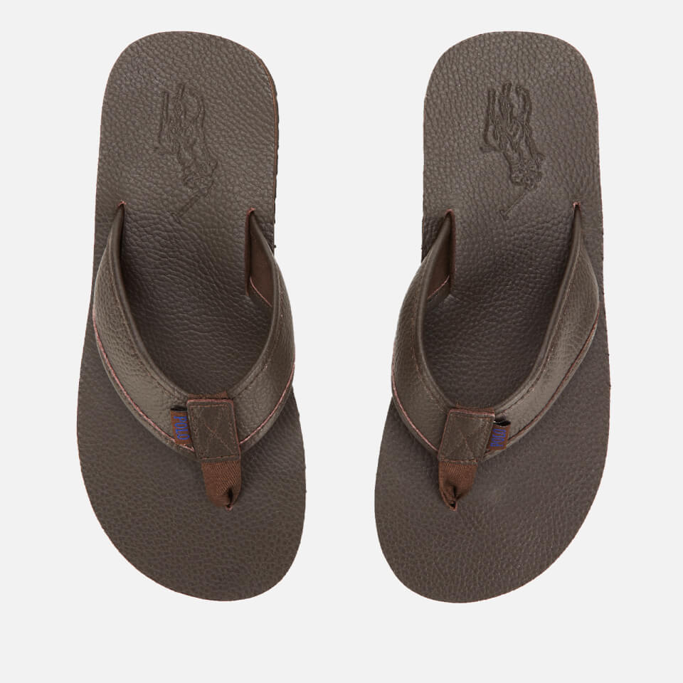 ralph lauren men's leather flip flops