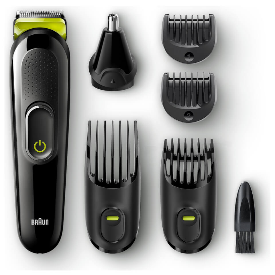 Braun Mgk3021 All In One Beard And Hair Trimmer Black Green
