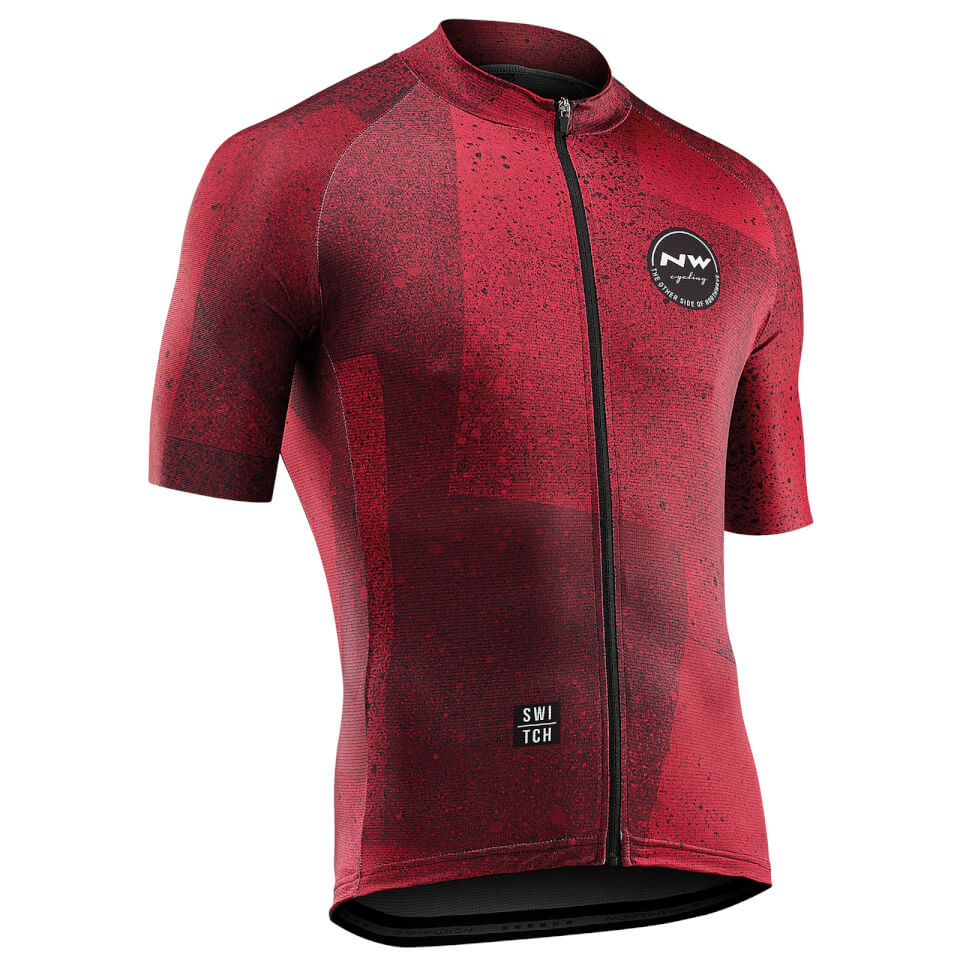 Northwave Abstract Short Sleeve Jersey - Rust Red | ProBikeKit UK