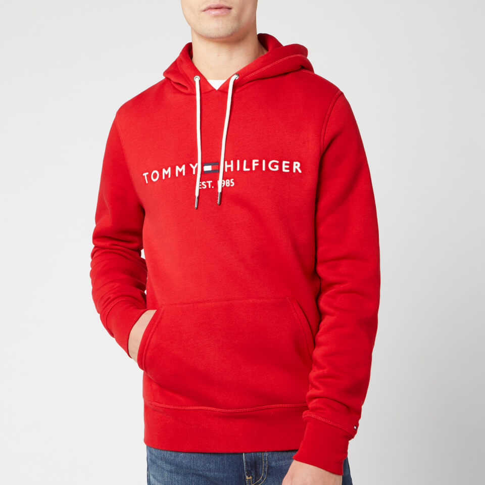 Tommy Hilfiger Men's Tommy Logo Hoodie - Haute Red | TheHut.com