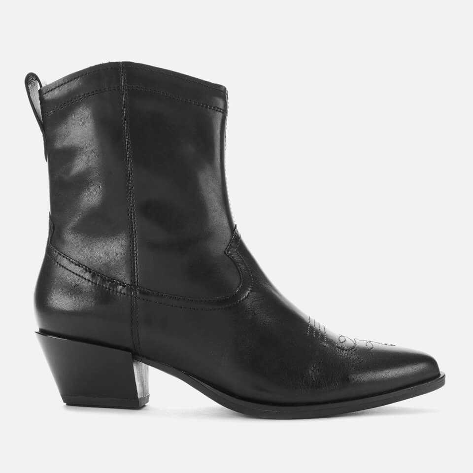 Vagabond Women's Emily Leather Western Boots - Black | FREE UK Delivery ...