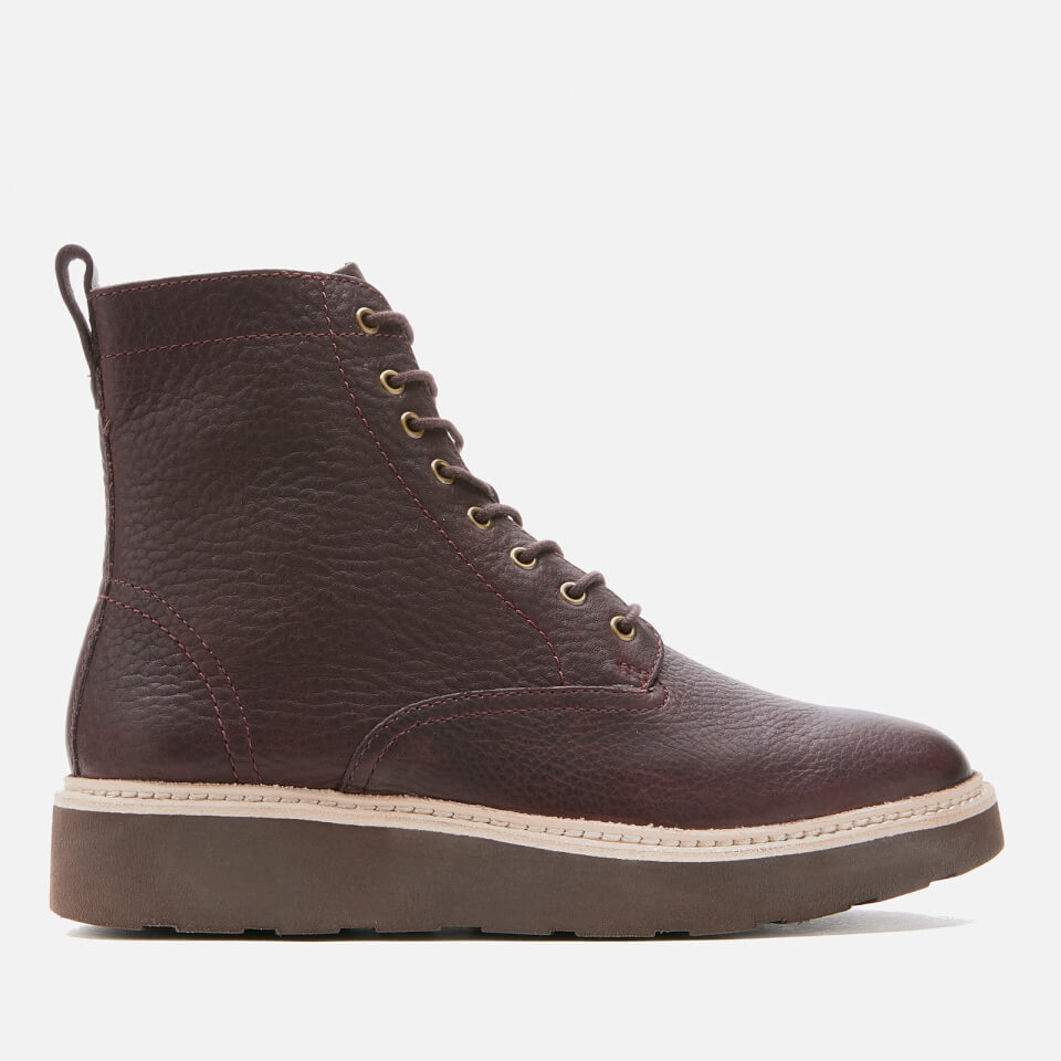 lace up boots burgundy