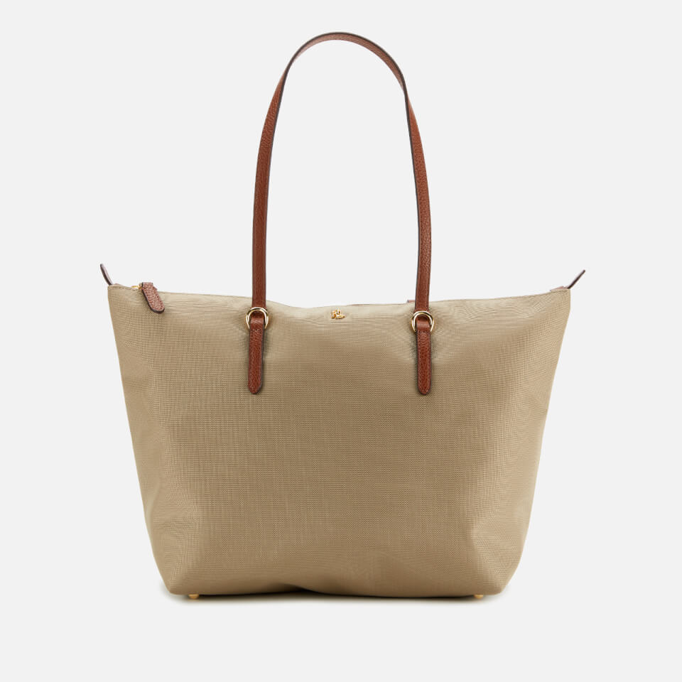 Lauren Ralph Lauren Women's Keaton 26 Nylon Tote Bag Clay