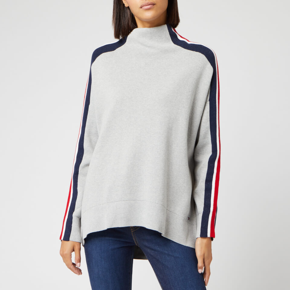 tommy jeans retro mock neck jumper