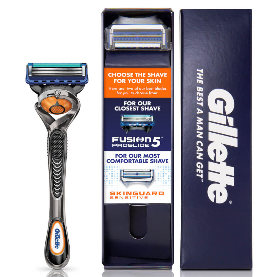Gillette Fusion5 Men S Proglide Razor With Skinguard Sensitive Razor Blade Gillette Uk