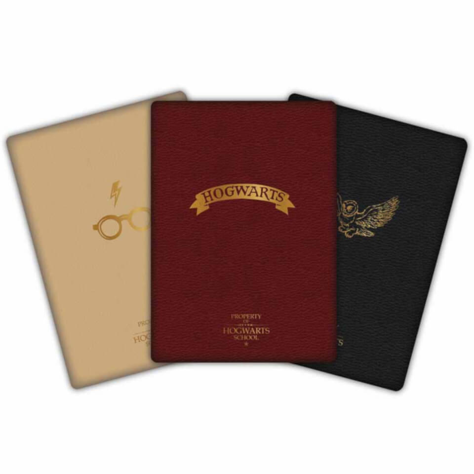 Harry Potter A6 Notebooks 3 Pack (Hogwarts Design) Traditional Gifts