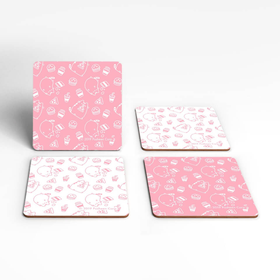 Pusheen Junk Food Square Coaster Set Iwoot
