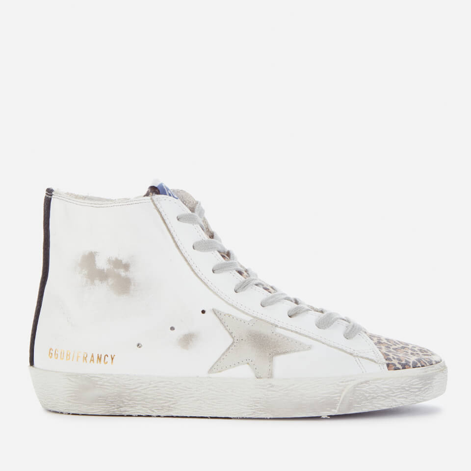 golden goose high top leopard