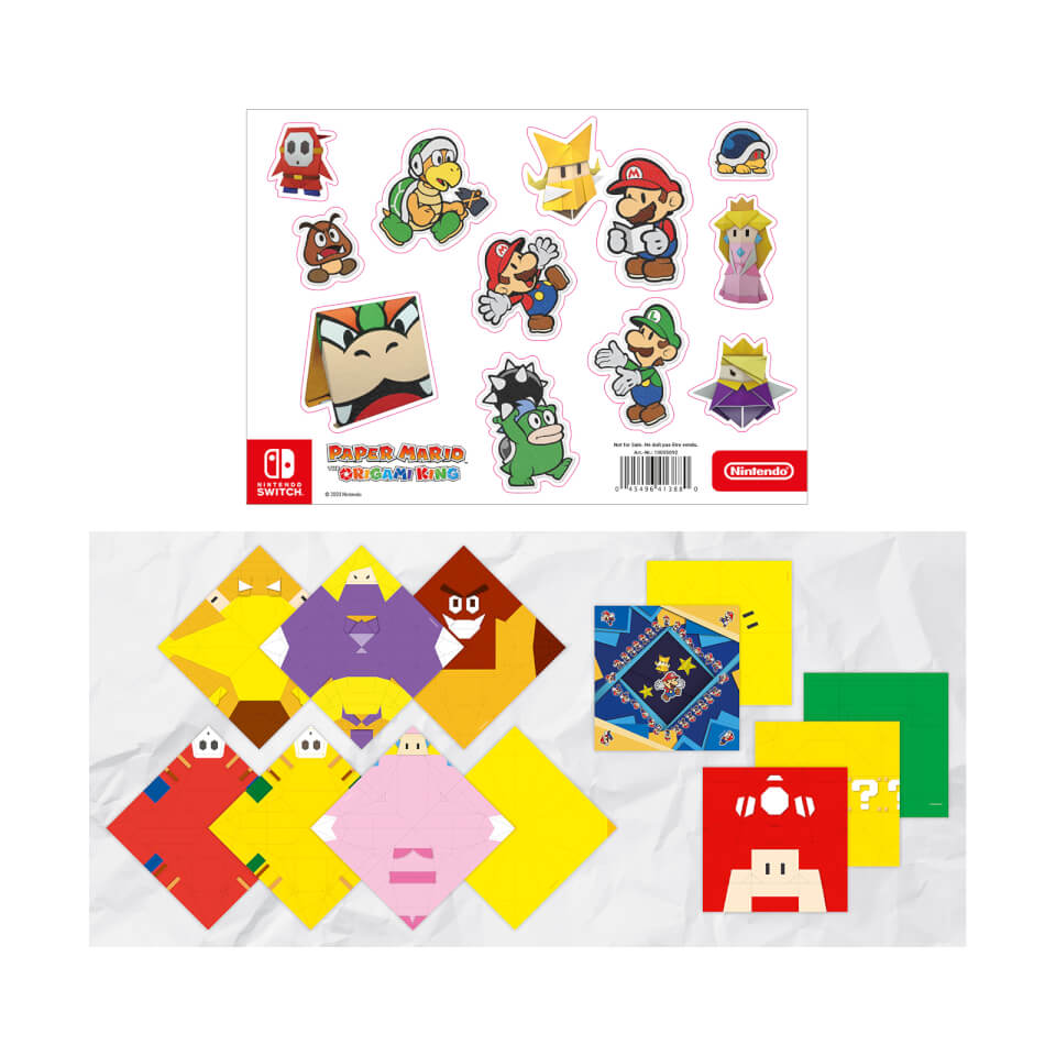 Paper Mario The Origami King Sheet and Origami Sheets Set