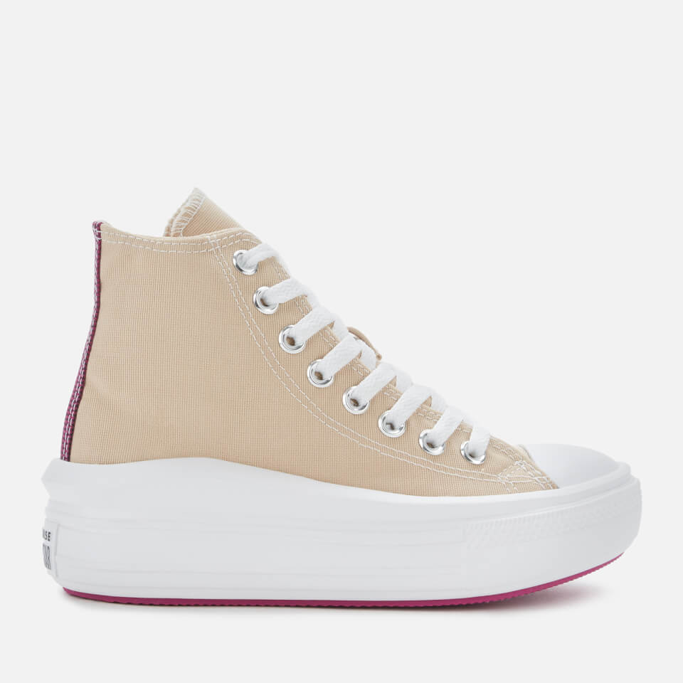 beige converse with flowers