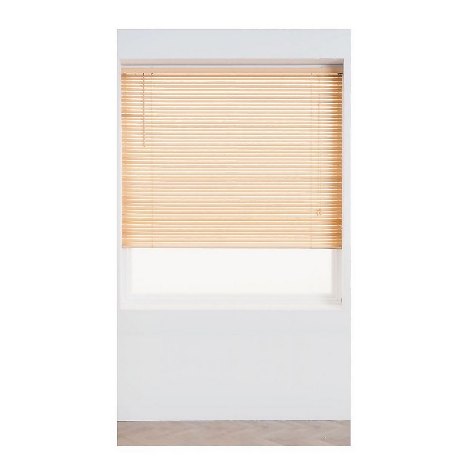 Natural Wood 25mm Blind 90cm Homebase