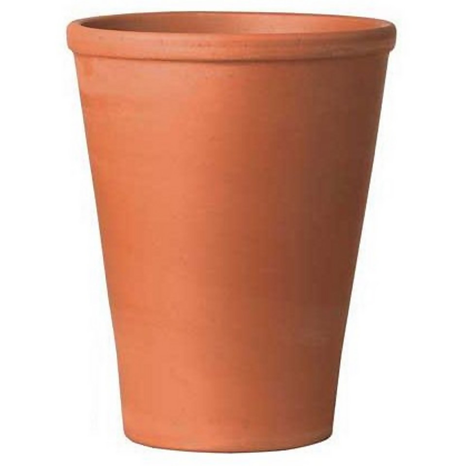 Terracotta Long Tom Plant Pot 23cm Homebase