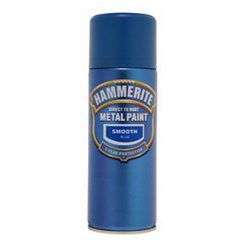 Hammerite Blue Exterior Smooth Aerosol Paint 400ml Homebase