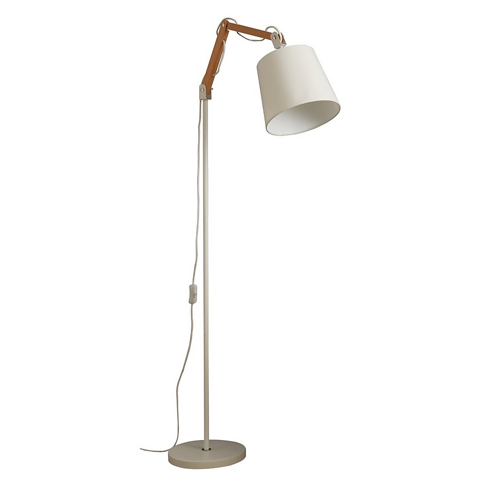 Caleb Floor Lamp White Homebase