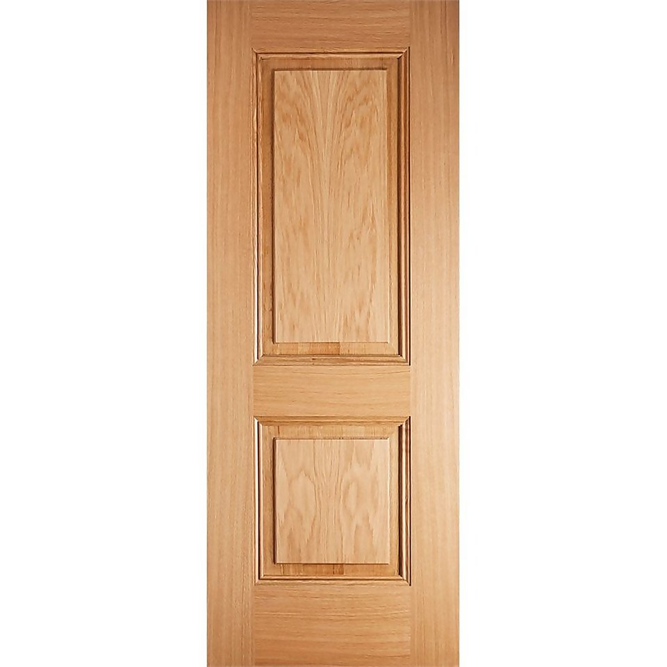 Arnhem Internal Prefinished Oak 2 Panel Door 838 x 1981mm Homebase