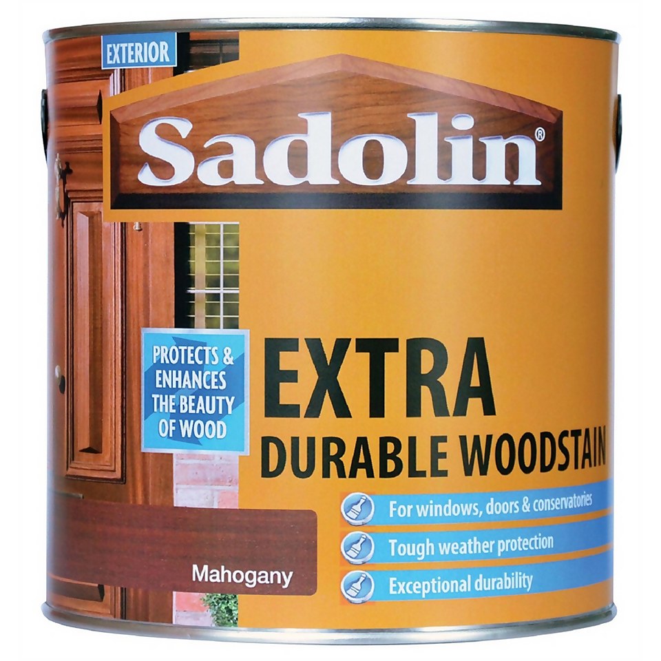 Sadolin Extra Durable Woodstain Mahogany 2.5L Homebase