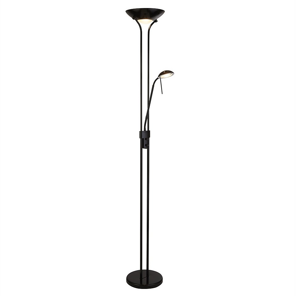 Black Father and Child Floor Lamp Homebase