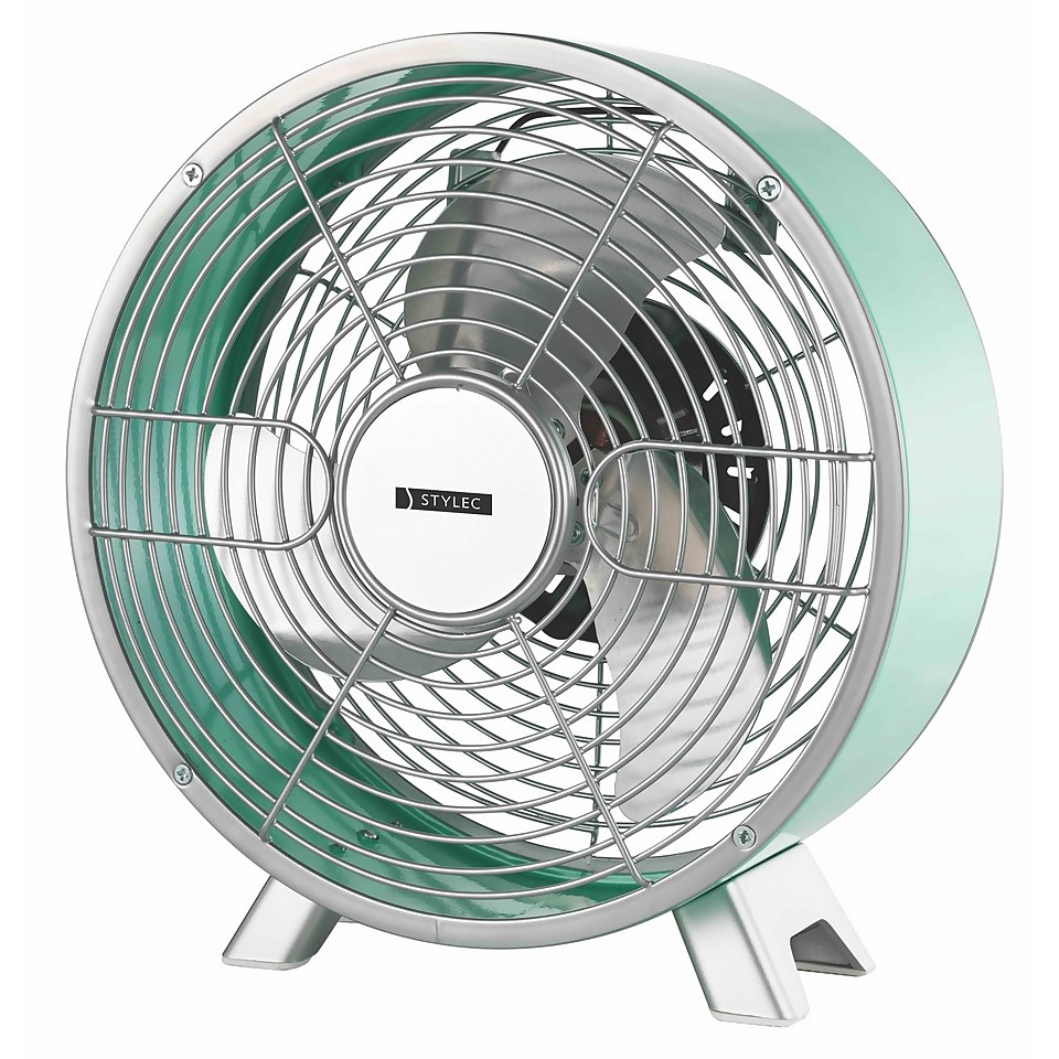 8 Inch Metal Coloured Desk Fan Homebase