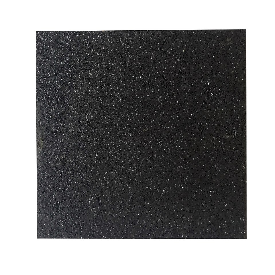 Rubber Tile Black 300mm Homebase