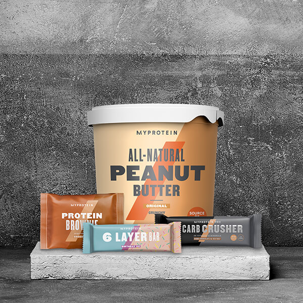 Crema de cacahuete y barritas de proteína